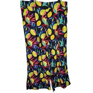 Tabitha Brown x Target Lemon Print Wide-Leg Pants L Womens